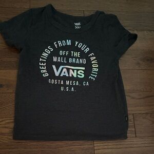 Vans grey Short-Sleeve Tee with Iridescent Rainbow Logo
